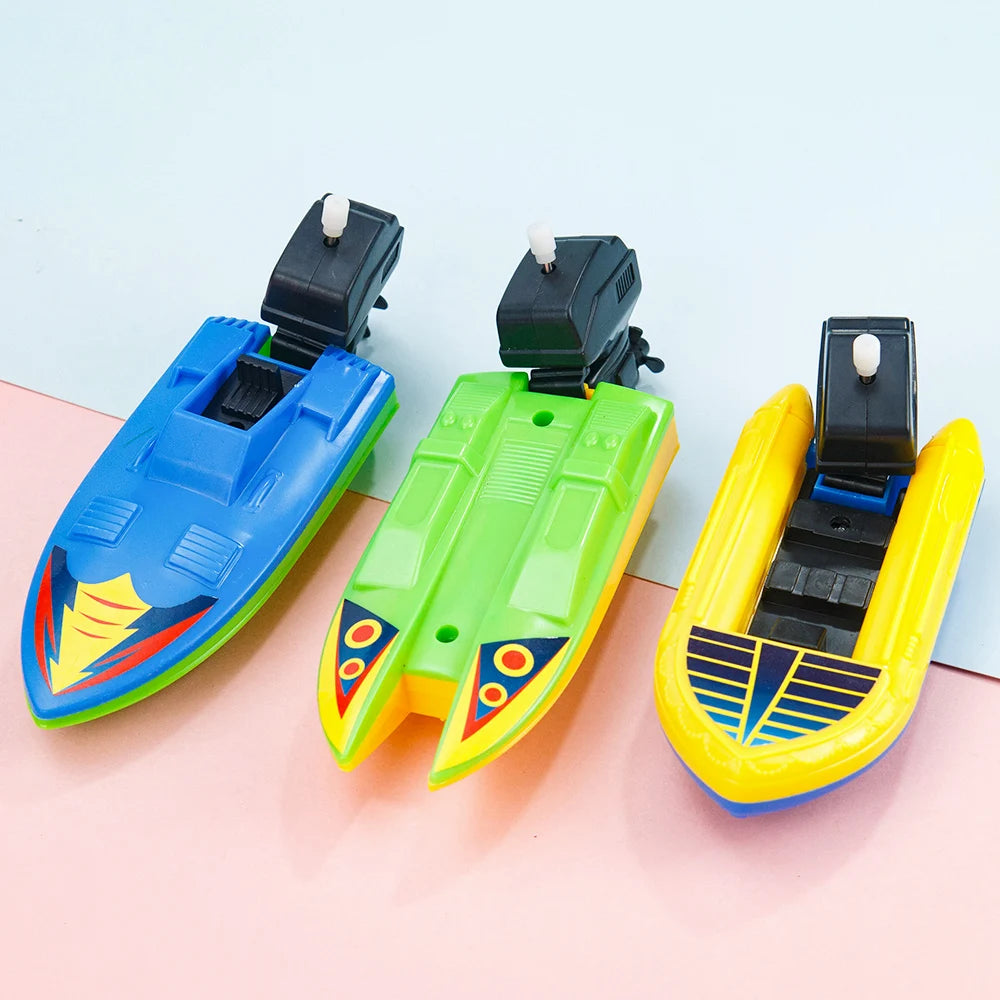 Classic Wind-Up Speed Boat Toy