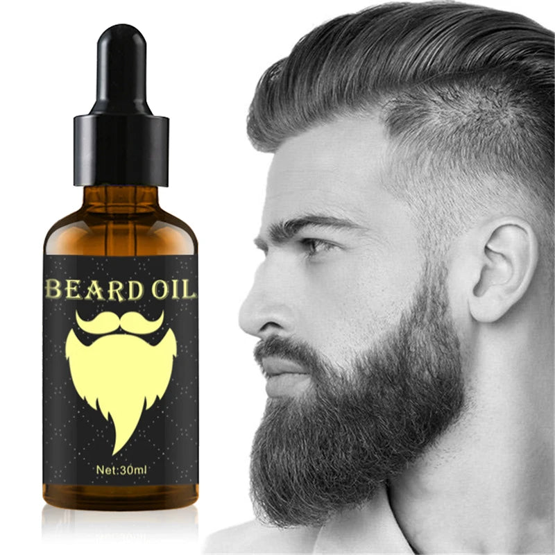 Facial hair growth with nourishing beard oil