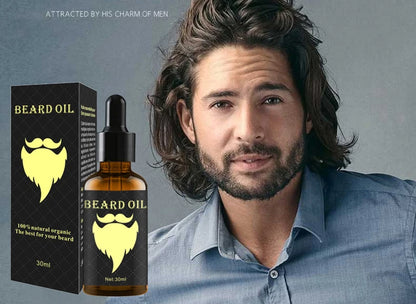 Facial hair growth with nourishing beard oil