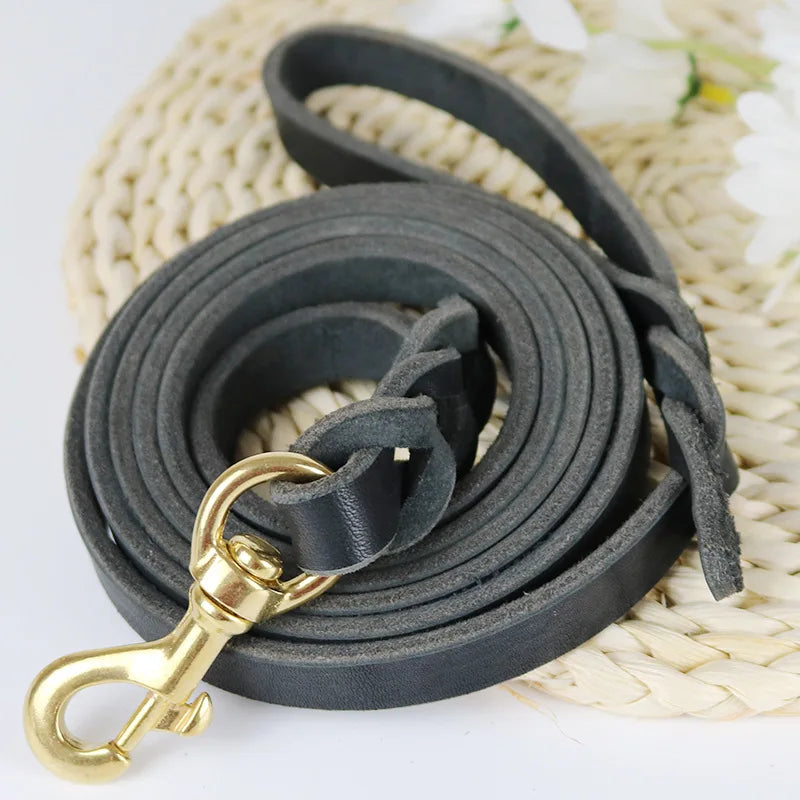 Genuine Leather Dog Leash for Training