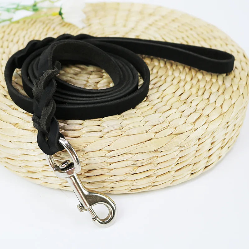 Genuine Leather Dog Leash for Training