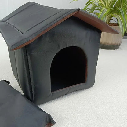 Waterproof Oxford Cloth Pet Shelter, Warm Dog House, Outdoor Dirt Resistant, Soft Pet Accessories, Puppy House