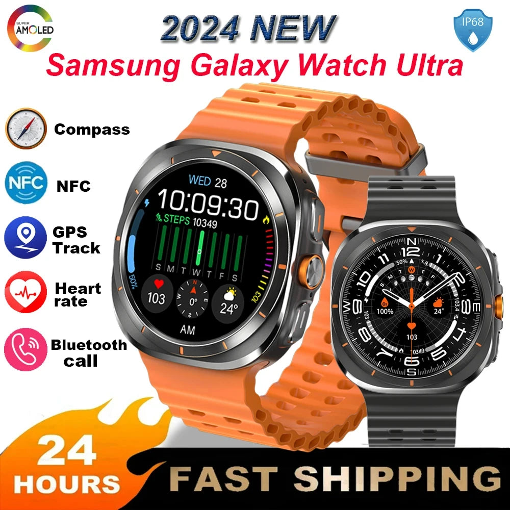 For Samsung Galaxy Watch 7 2024 New Classic Smart Watch Men women Custom Dial HD AMOLED Voice Call GPS NFC Tracker Sport Watches