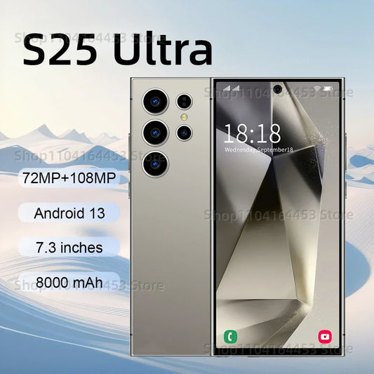 New S25 Ultra Smartphone 5G Signal 16GB+1TB  Android 14 8000mAh phone Qualcomm Snapdragon 8Gen3 Face Recognition Celular NFC