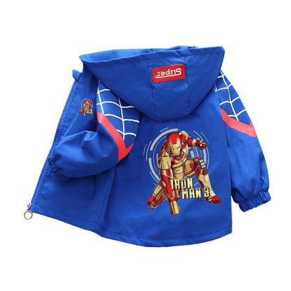 New Spring Autumn Cartoon Thin style Children costume boys Stitch Coats Jacket girls Hooded Coat Kids Outwear boy Clothing