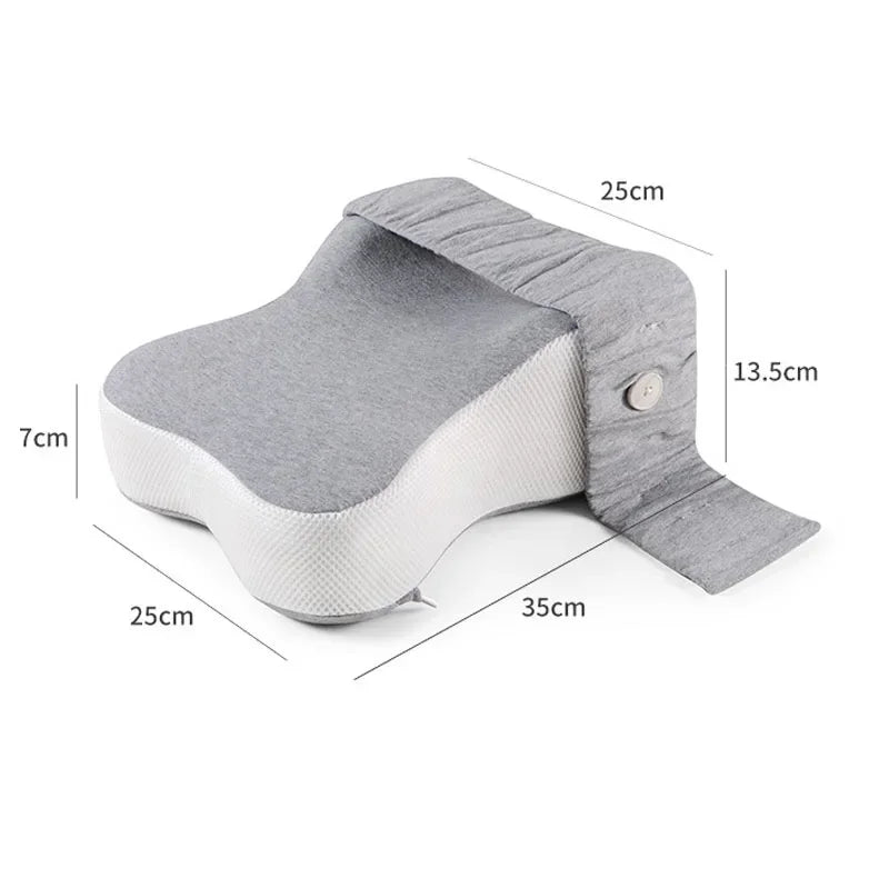 Orthopedic Slow Rebound Memory Cotton Clamp Leg Pillow Maternity Foot Pillow Strap Adjustable Side Sleeping Knee Leg Pillow