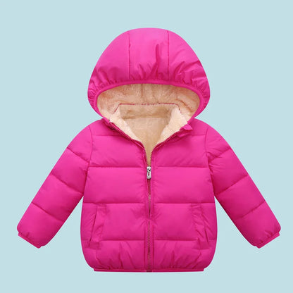 2-6 Years Thick Warm Boys Girls Jacket 2023 Winter Hooded Fur Collar Cotton Down Coat For Kids Children Outerwear Snowsuit