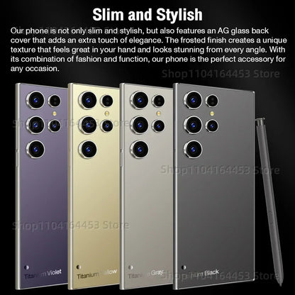 New S25 Ultra Smartphone 5G Signal 16GB+1TB  Android 14 8000mAh phone Qualcomm Snapdragon 8Gen3 Face Recognition Celular NFC