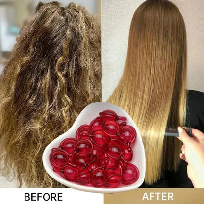 Magic Hair Vitamin Capsule Keratin Oil Fast Restore Hair Soft Smooth Shiny Deep Moisturizer Frizzy Dry Scalp Hair Care Products