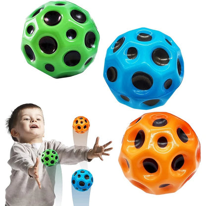 Bouncy Balls Rubber High Bouncing Balls for Kids Sensory Fidget Toys Stress Relief Hole Ball Sports Training Ball Outdoor Games