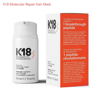 K18 Molecular Repair Hair Mask - Deep Conditioning Keratin Treatment for Soft, Restored and Healthy Hair 15ml