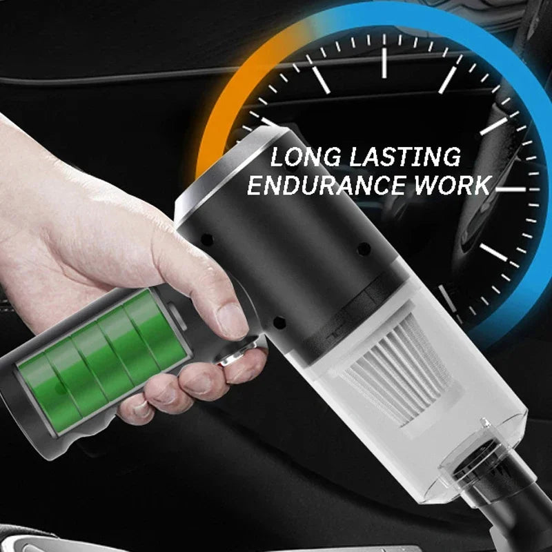 Car mounted mini handheld vacuum cleaner wireless high suction gap cleaning tool - suitable for car interiors, rooms, sofas