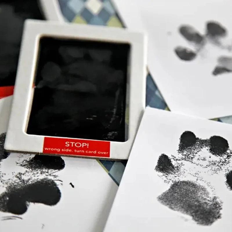 Dog Cat Footprint Pad Paw Print Ink Kit Pad Baby Handprint Stamp Safe Non-toxic Mess-free Printing DIY Easy Clean Pet Souvenir