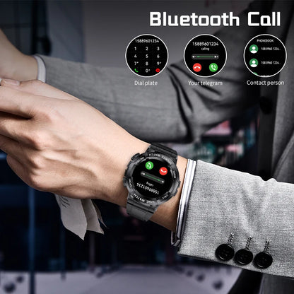 LIGE ECG Smartwatch Men Bluetooth Calling Siri Voice Assistant Bracelet Outdoors Sports Fitness Watch Waterproof Smart Watch Man